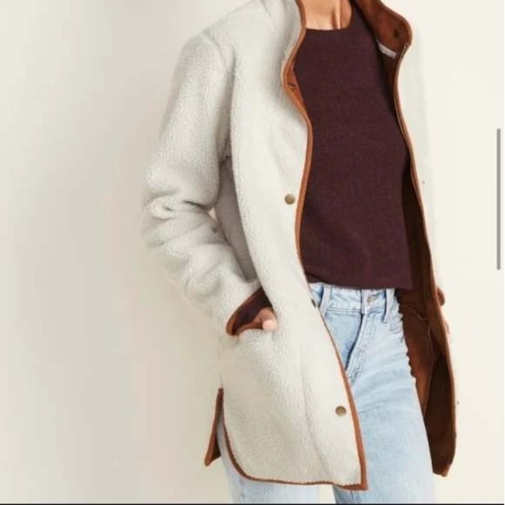 OLD NAVY Faux Sherpa Coat‎ Jacket M - Picture 2 of 10